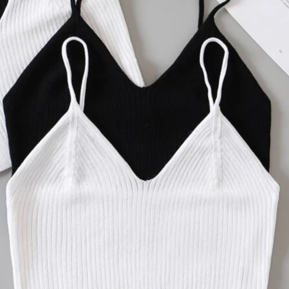 TANK TOP DE MUJER DE TIRANTES MUY SEXY DE COLOR BLANCO Y BLACK